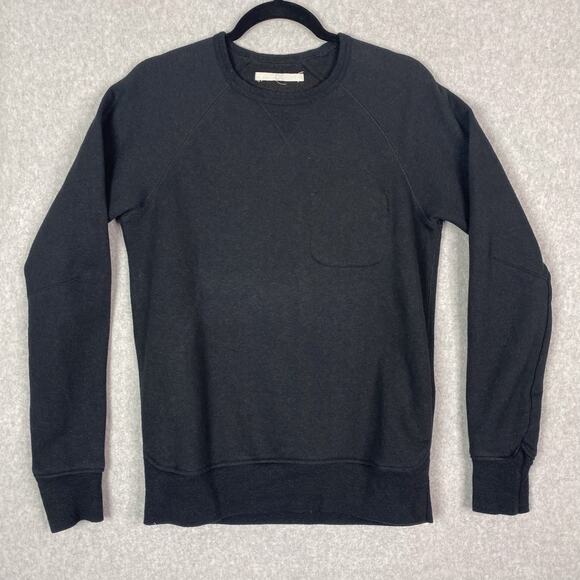 Outerknown Mens XS Black Crewneck Sweatshirt Hemp Blend - Picture 1 of 6